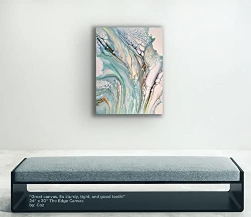 Creative Mark The Edge Deluxe Cotton 1-1/2" Deep Stretched Canvas for Painting, 12x18 Pack of 3, 14oz. Primed Weight, Universal Archival Priming, Medium Tooth, Hand-Stretched Canvas for Painters