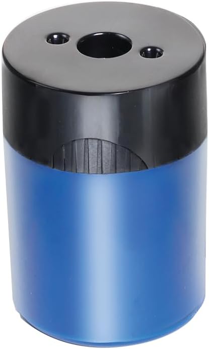 STAEDTLER Pencil Sharpener (1 Pack) with Screw Lid and Tub - No Spill Compact Design for Standard and Colored Pencils, Metal Blade, Assorted Colors