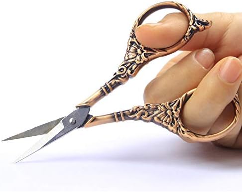 BIHRTC Vintage European Style Scissors Stainless Steel for Cross Stitch