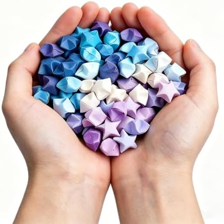 540 sheets Origami Stars Papers Package DIY Paper - 7 Colors