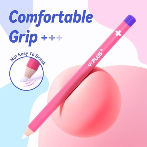 YPLUS Detail Eraser Pencils with Sharpener, Pink, School Supplies, 3 Pcs