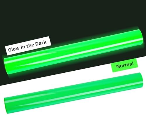 HTVRONT Puff Vinyl Heat Transfer, 10" x 6ft Glow in The Dark Puff Vinyl