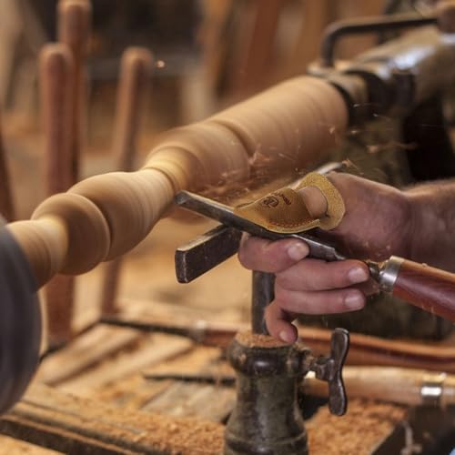 RingSun Thumb Guard Wood Carving Tools, Leather Finger Protector, Handmade Carpenter Working Carving Kit Accessories