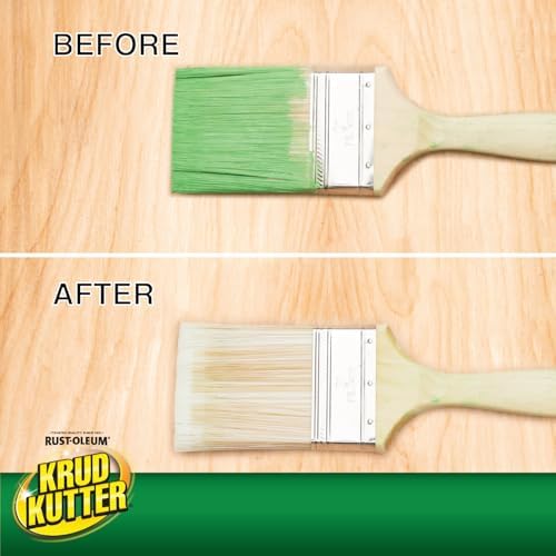 Krud Kutter Brush-Wash Cleaner and Renewer, 32 oz, Paint Brush Cleaner for Latex and Oil Based Paint, Restores Brushes and Rollers, Removes Paint Residue and Buildup