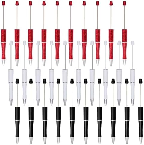 30Pcs Beadable Pens Beaded Ballpoint Pens Bulk for DIY Writing Halloween