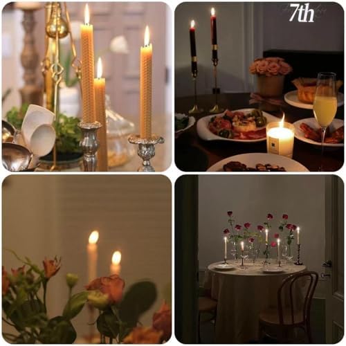 Phinicco 12 Colors 8" X 10" Beeswax Sheets for Rolling Candle Beeswax Sheets for Candle Rolling Kit Candle Making Kit 12 pcs Multicolored