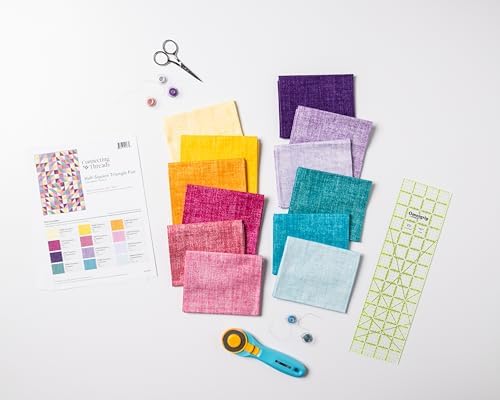 Connecting Threads Triangle Lap Throw Quilt Sewing Kit for Beginners