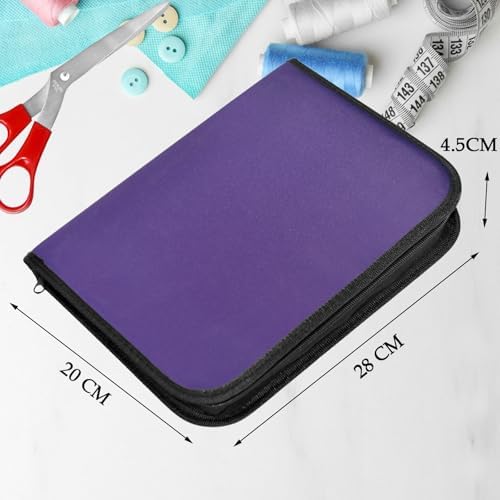 Sewing Kit with Case Portable Sewing Supplies for Home Traveler, Adults, Beginner, Emergency, Contains 60 Sewing Thread, Scissors, Needles, Measure etc（Dark Violet，XL)
