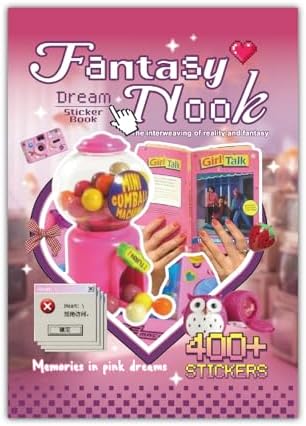 Cute Sticker Book, 30 Sheets 400+ Pcs Y2K Vintage Aesthetics Stickers