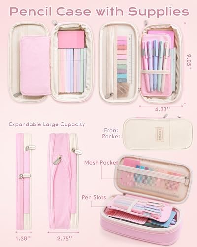 XKDOUS 40 Bible Study Kit, Journaling Supplies for Women with Case, Pink