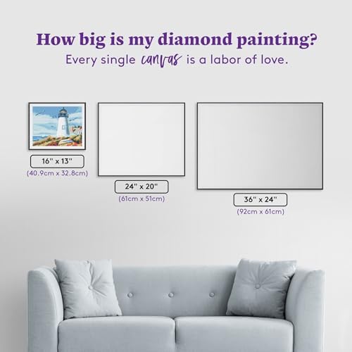 DIAMOND ART CLUB Lighthouse Harbour Diamond Art Kits for Adults