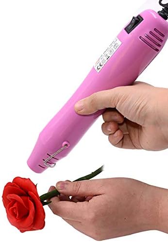 Heat gun mofa Resin Mini Heat Gun,6.6ft Cable 300W Heat Gun for Crafts,Acrylic Paint Dryer Multi-Purpose Electric Heating Nozzle (Rose)