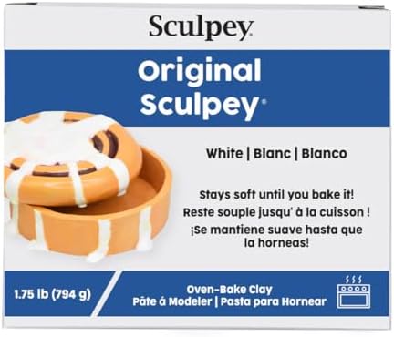 Sculpey Original Oven-Bake Clay, White, 1.75 lb. (Pack of 3)