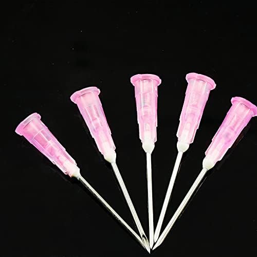 300 Pack 18Ga 1 Inch Sterile Disposable Injection Needle with Cap for Scientific and Industrial Dispensing Needl Accessories