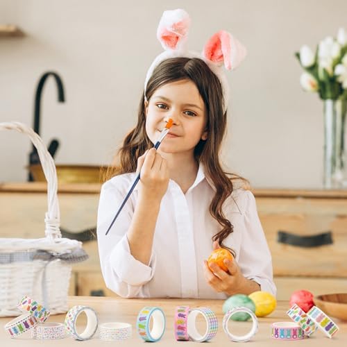 12 Pcs Cute Bunny Washi Tape Strong Adhesion for Cards DIY Crafts