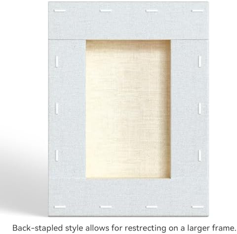 PHOENIX 6x8 Inch 6 Pack Artist Canvas - Small Stretched Canvases for Painting - 3/4 Inch Profile, 100% Cotton 11 Oz. Gesso Primed White Blank Professional Canvas Oil & Acrylic Paints