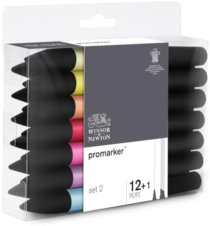 Winsor & Newton ProMarker Set, 12 Count, Essential Colors #2