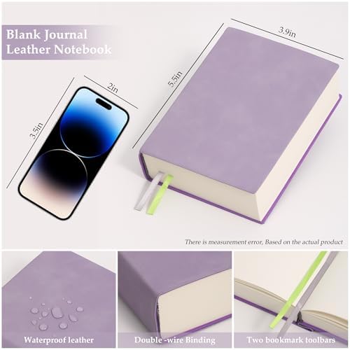 Thick Blank Journal Notebook 720 Pages A6 Unlined Sketchbook