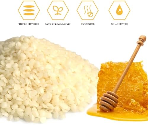 TRINIDa Beeswax Pellets 2LB(32 oz), Organic White Bees Wax for DIY Candles, Beeswax for Candle Making, Skin, Body, Face, and Hair Care, Lotions, DIY Creams, Lip Balm and Soap Making Supplies