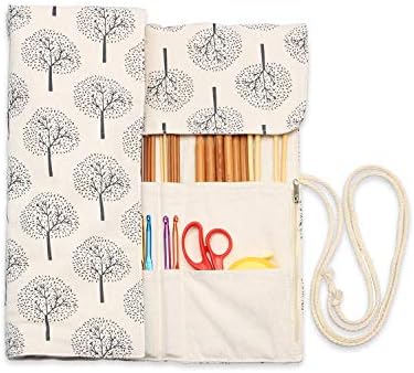 Teamoy Knitting Needle Crochet Hook Case Organizer Holder(up to 14"), Tree
