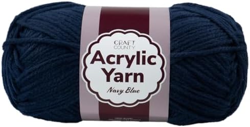 Craft County Medium 4 Acrylic Yarn – 200 Yards of Super Vibrant Yarn for Blankets, Scarves, Hats, & More!