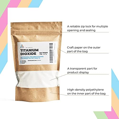 Pure Titanium Dioxide Powder for Soap Making, 1Lb