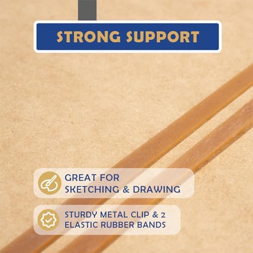 Falling in Art 13X17&23X26 Sketch Board with Sturdy Clip &Rubber Bands | Professional Art Drawing Board, Portable Artists Clipboard for Classroom, Studio Drawing, Outdoor Painting