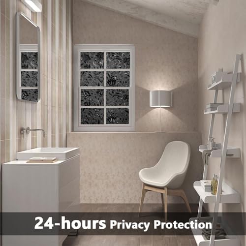 LEMON CLOUD Blackout Window Film Frosted Privacy Clings, 35.4″ x 157.4″