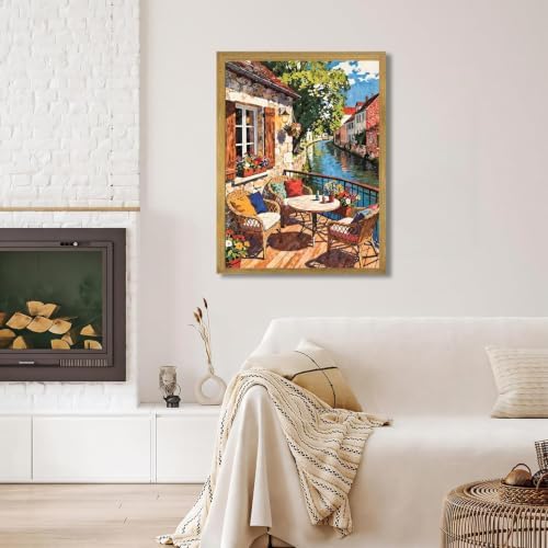 Scenery Diamond Art Kits for Adults, Round Diamond Painting 12x16 Inch