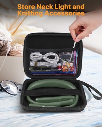 Bendable Neck Light with Storage Case, Dimmable Reading Light