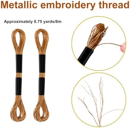 Gosknor 6 Skeins Embroidery Threads, Metallic Embroidery Floss