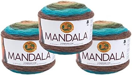 Lion Brand Yarn, Mandala DK Crochet Yarn, Dragon, Multicolor, 3 Pack
