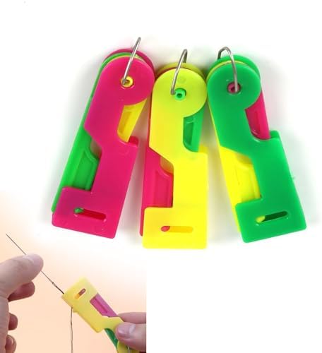 Automatic Needle Threader, DIY Hand Sewing Machine, Sewing Thread, for Embroidery, Cross Stitch Craft, 3PCS, (Random Color)