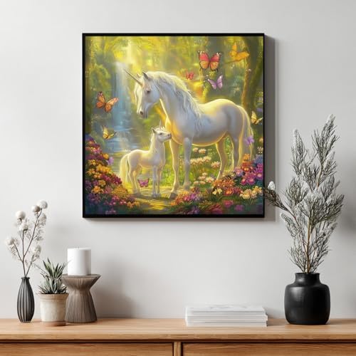 CRZMODE Unicorn Paint by Numbers Kit for Adults,Unicorn Paint by Numbers for Adults, Acrylic Painting Crafts for Home Decor Gift (16x16inch)