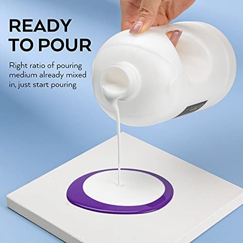 Nicpro Titanium White Color Acrylic Pour Paint, 33.8oz Pre-Mixed Pouring
