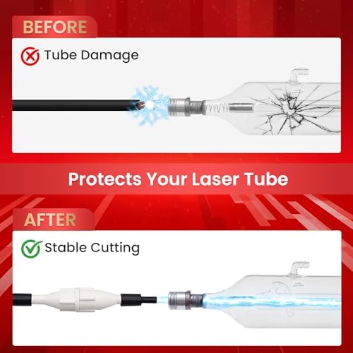 MCWlaser Set of 2 High Voltage Wire Connector Between CO2 Power Supply and CO2 Laser Tube for Laser Cutting Machine high Voltage Head