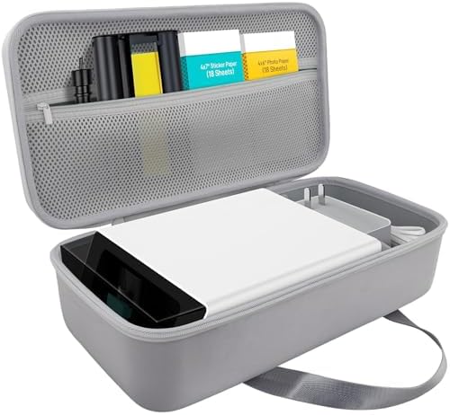 khanka Storage Case for Liene PixCut S1 Printer - Fits Liene PixCut S1 Photo Sticker Printer Die Cutting Machine & Cutting Blade/Ink Cartridge, All - in - One Grey Protector