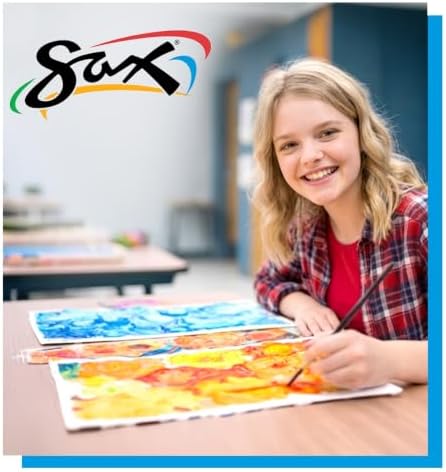Sax Heavy Body Acrylic Paint for School and Arts and Crafts Use, Bright Red, 1 Quart