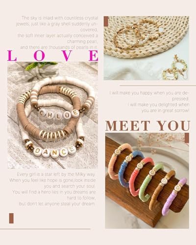 20,000 Pcs Clay Beads Bracelet Making Kit, 120 Colors 6 Boxes Polymer Beads Spacer Heishi Beads & Jewelry Kit with Pendant Charms Elastic Strings, Crafts Gift for Kids Adults