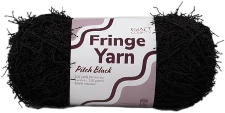 Craft County Fringe Yarn – Medium 4 Polyester Yarn for Scrubby Cloths, Personalized Gifts, and More!