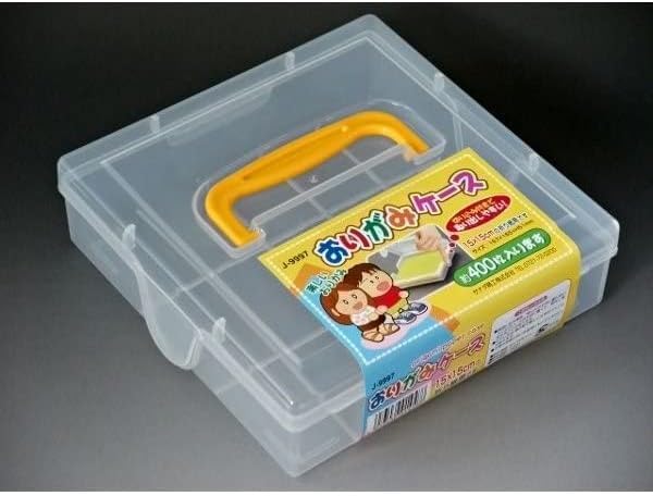 JapanBargain, 10-Pack Japanese Origami Paper Storage Box, Fits 6-inch Folding Paper up to 400 Sheets, Clear Plastic Craft Organizer for Cardstock, Stamps, Sewing Kit Tools, Made in Japan