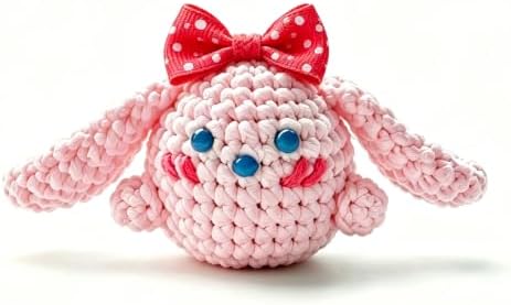 BUNUKY Crochet Kit for Complete Beginners - DIY Starter Kit to Make a Cute Puppy | Step-by-Step Video Tutorials for Easy Learning | Creative Craft Gift for Christmas, Adults, Teens (Peach Bunny)