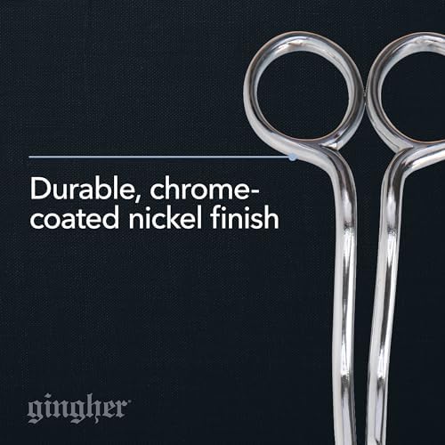 Gingher 6" Double-Curved Embroidery & Applique Scissors for Crafting