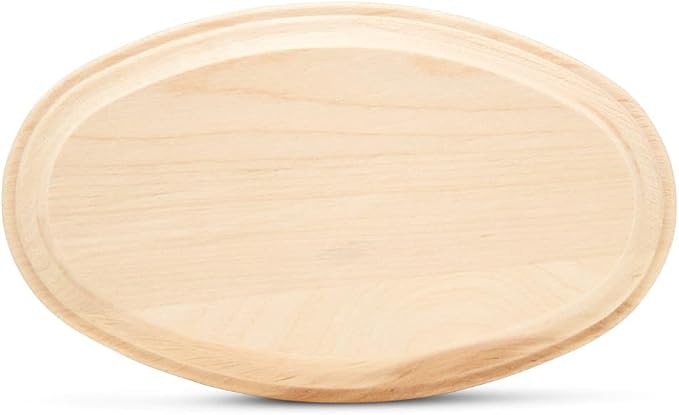 Oval Wood Coasters 5 inch, Pack of 4 Wooden Ornaments for Crafts, Unfinished Wood Crafts, Natural Wood Slices, by Woodpeckers