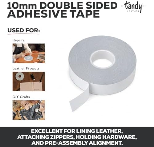 Tandy Leather Tanner's Bond Double-Sided Tape, Mess Free, 5 mm x 20 m