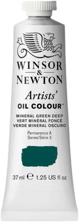 Winsor & Newton Artists' Oil Paint, 37ml Tube, Mineral Green Deep