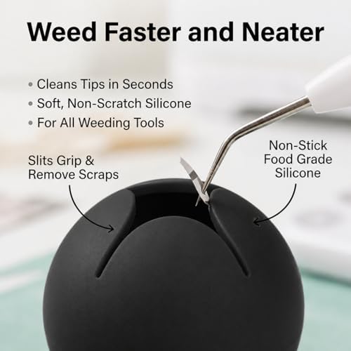 iVyne Berry Suctioned Vinyl Weeding Scrap Collector & Holder for Weeding Tools for Vinyl - Black