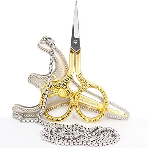 BIHRTC Stainless Steel Sharp Tip Sewing Snips Thread Cutter Safety Scissors