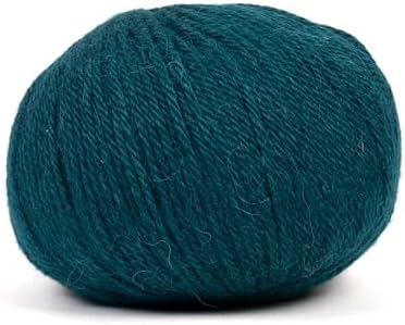 100% Baby Alpaca Yarn for Knitting & Crocheting - Set of 2 Skeins of Premium Yarn DK - Lightweight, Hypoallergenic & Thermal Peru Made - Ideal for Delicate Projects (GR125 - Deep Teal)