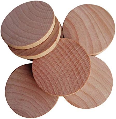 1.5 Inch Natural Wood Slices Unfinished Round Wood Coins, 200 per Pack